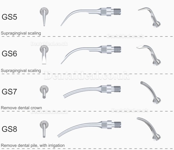 5PCS Woodpecker GS2 Dental Scaling Tip for Sirona Ultrasonic Scaler Handpiece