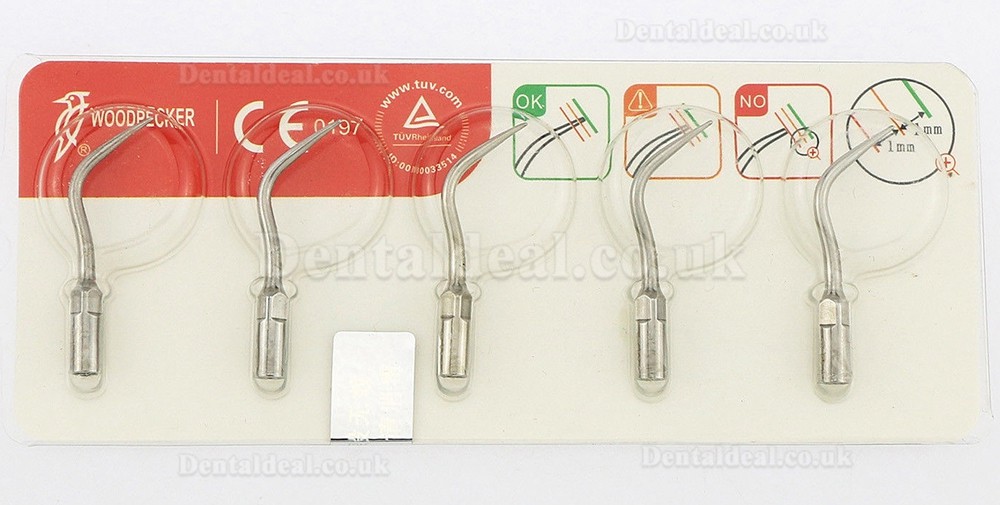 5Pcs Woodpecker P4 Dental Scaler Scaling Perio Tips Fit EMS MECTRON Ultrasonic Scaler