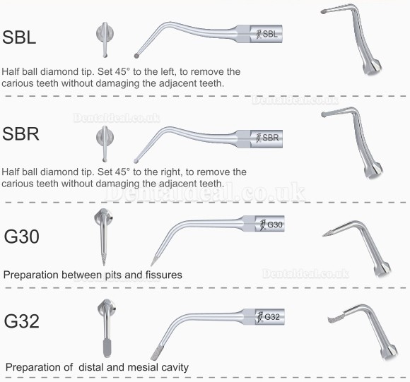 5Pcs Woodpecker SB1 Dental Cavity Preparation Scaling Tip Fit EMS