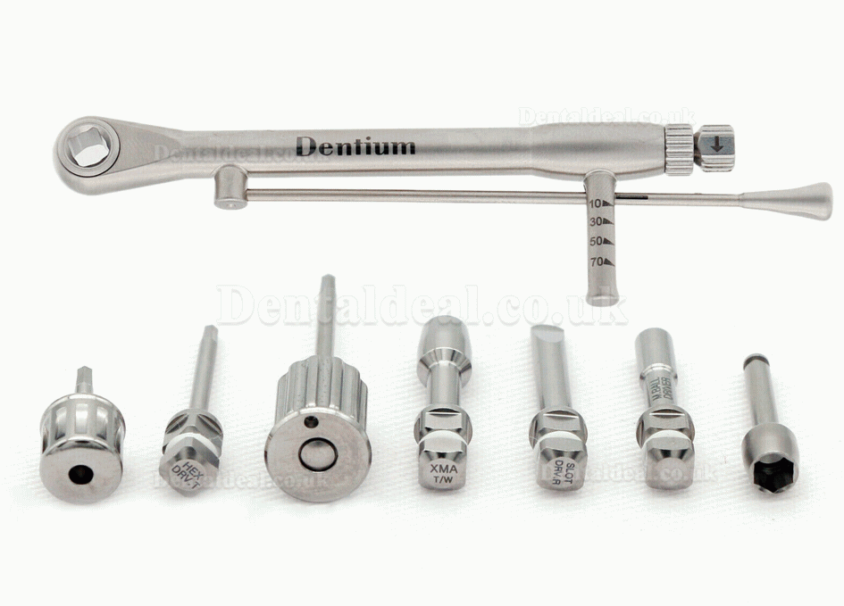 Dentium Dental Prosthetic Restoration Hand Driver Tool Kit Implant Instrument Set