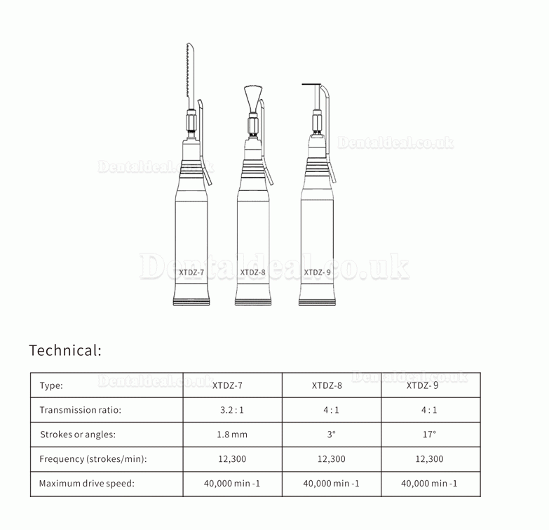 Dental Implant Surgical Straight Saw Handpiece Bone Cutting Reciprocating Motion Saw Blades Handpiece