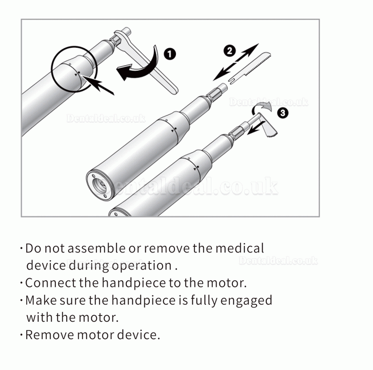 Dental Implant Surgical Straight Saw Handpiece Bone Cutting Reciprocating Motion Saw Blades Handpiece