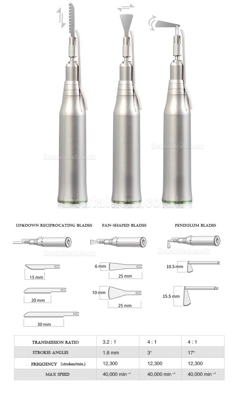 Dental Implant Surgical Straight Saw Handpiece Bone Cutting Reciprocating Motion Saw Blades Handpiece