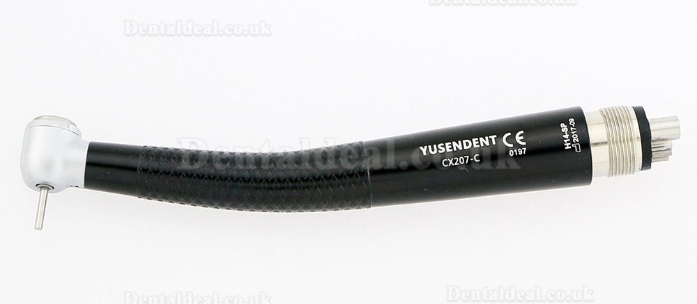 YUSENDENT CX207C1 Dental Color High Speed Air Turbine Handpiece Push Button 4 Hole