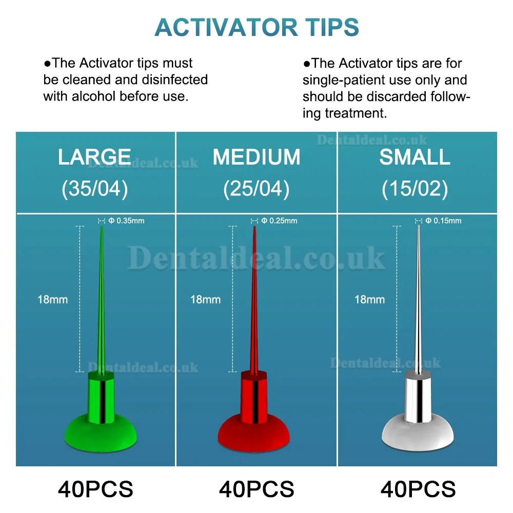 YAHOPE A3 EndoActivator Ultrasonic Endo Activator Endodontic Irrigator with 120 Pcs Tips