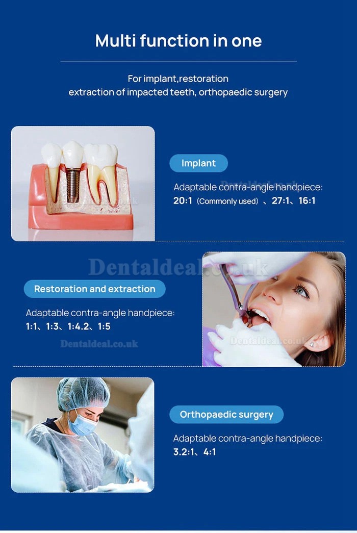 YAHOPE IMPLANT Surg Dental Brushless Surgical Implant Motor System with 20:1 LED Contra-angle