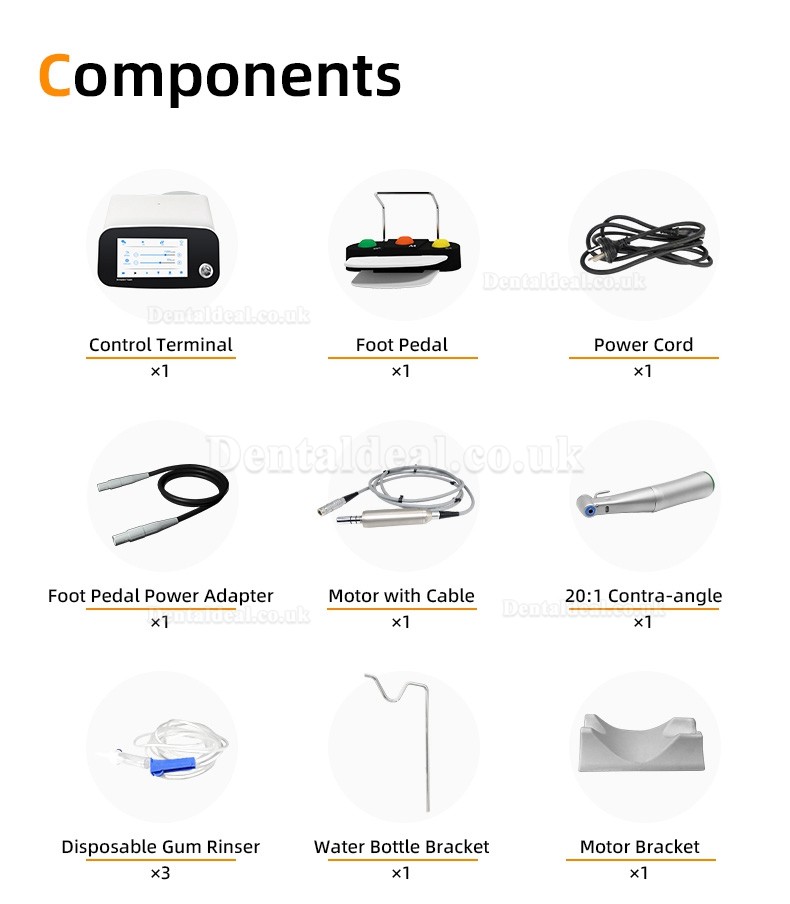 Pluspower®Ai Touch Dental Implant Surgery System Brushless Motor with 20:1 Contra-angle