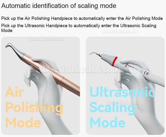 Woodpecker AP-B 2 In 1 Dental Air Flow Polisher & Piezo Ultrasonic Scaler With LED Light Fit EMS