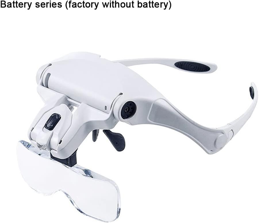 5 Lens Dental Loupes Headlight Dentist Binocular Glasses Magnifier with LED HeadLight