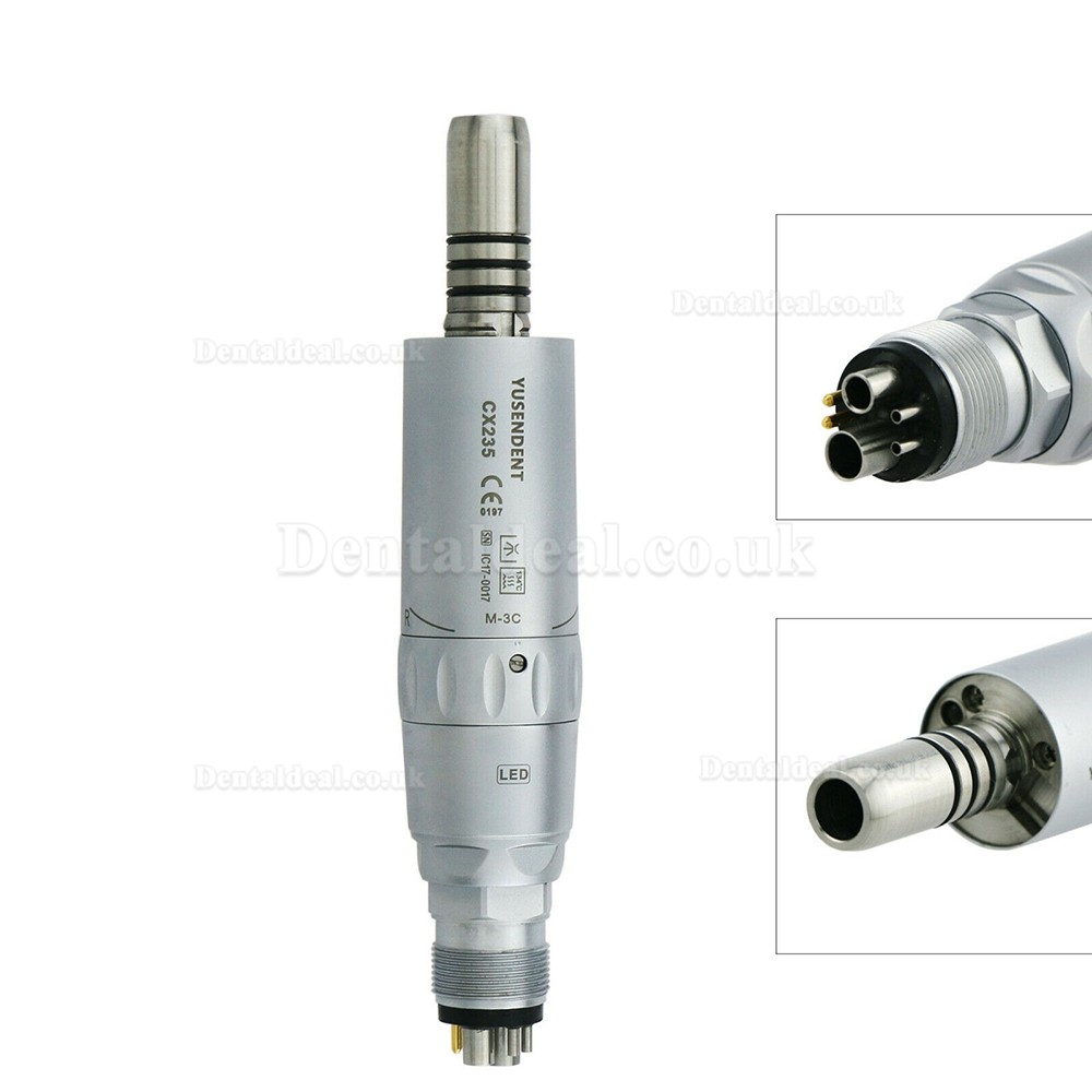 YUSENDENT CX235-1C Fiber Optic LED Low Speed Contra Angle Air Motor Handpiece Kit