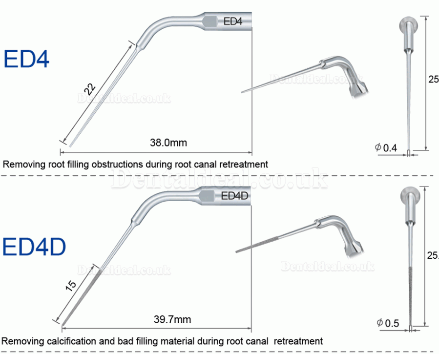 10 Pcs Refine Ultrasonic Scaler Tips E3D E4D E5D E10D E11D E12D E14D E15D Fit Woodpecker EMS