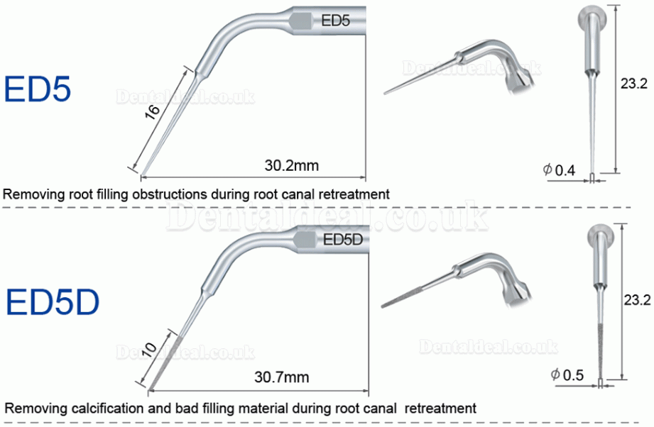 10 Pcs Refine Ultrasonic Scaler Tips E3D E4D E5D E10D E11D E12D E14D E15D Fit Woodpecker EMS