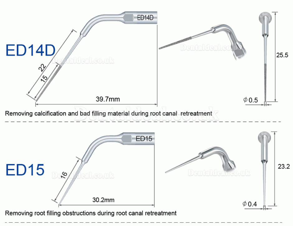 10 Pcs Refine Ultrasonic Scaler Tips E3D E4D E5D E10D E11D E12D E14D E15D Fit Woodpecker EMS