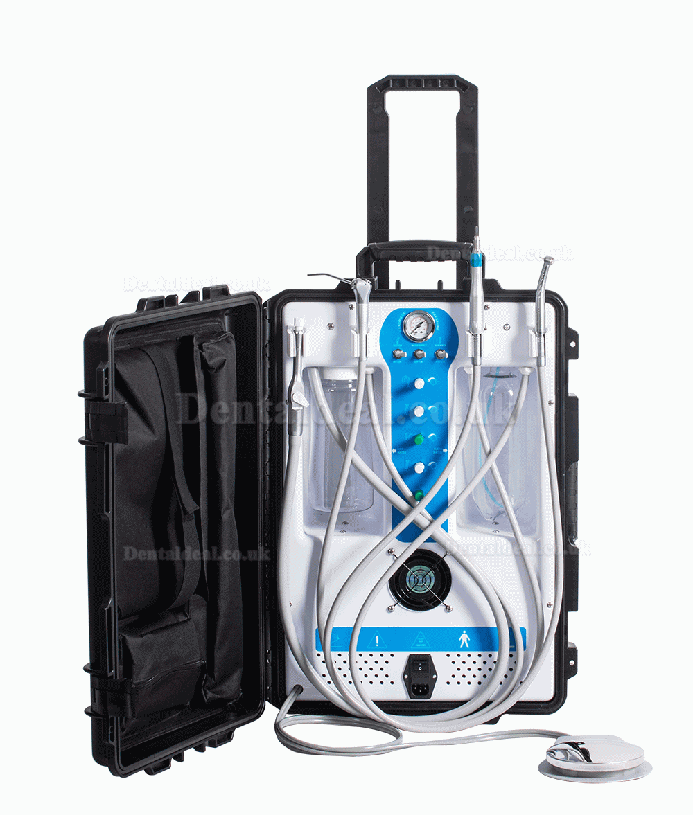 Greeloy GU-P204S Portable Dental Unit (Compressor+ Suction+ Triplex Syringe+ HP Tube)