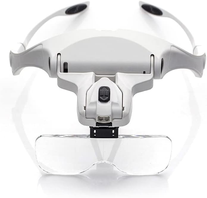 5 Lens Dental Loupes Headlight Dentist Binocular Glasses Magnifier with LED HeadLight