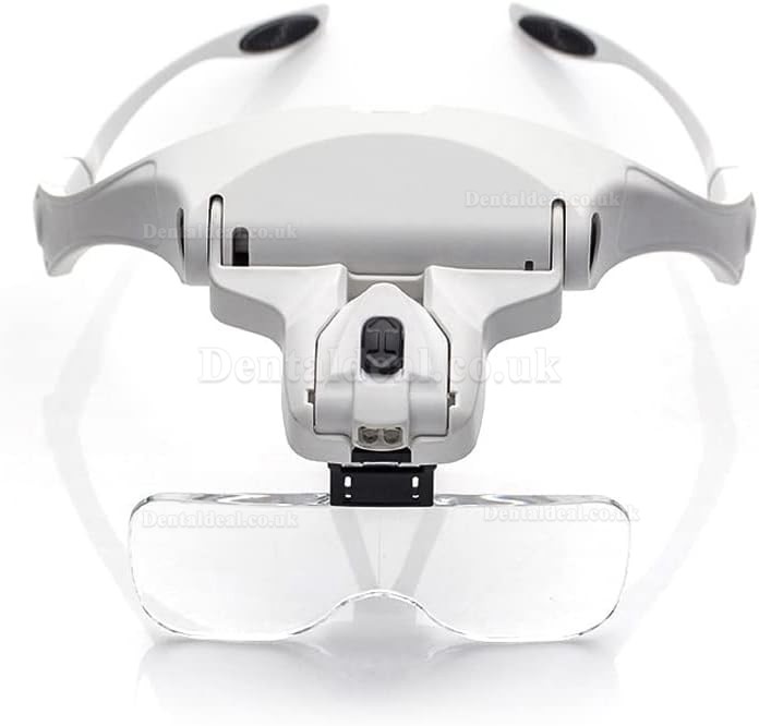 Dentist Loupes Headlight Dental Binocular Glass Magnifier with Led Head Light 5 Lens