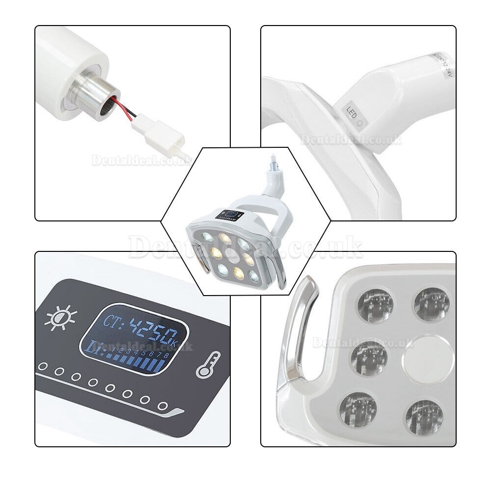 Dental LED Surgical Light Shadowless Exam Opertating Lamp 8 LED for Dental Unit Chair