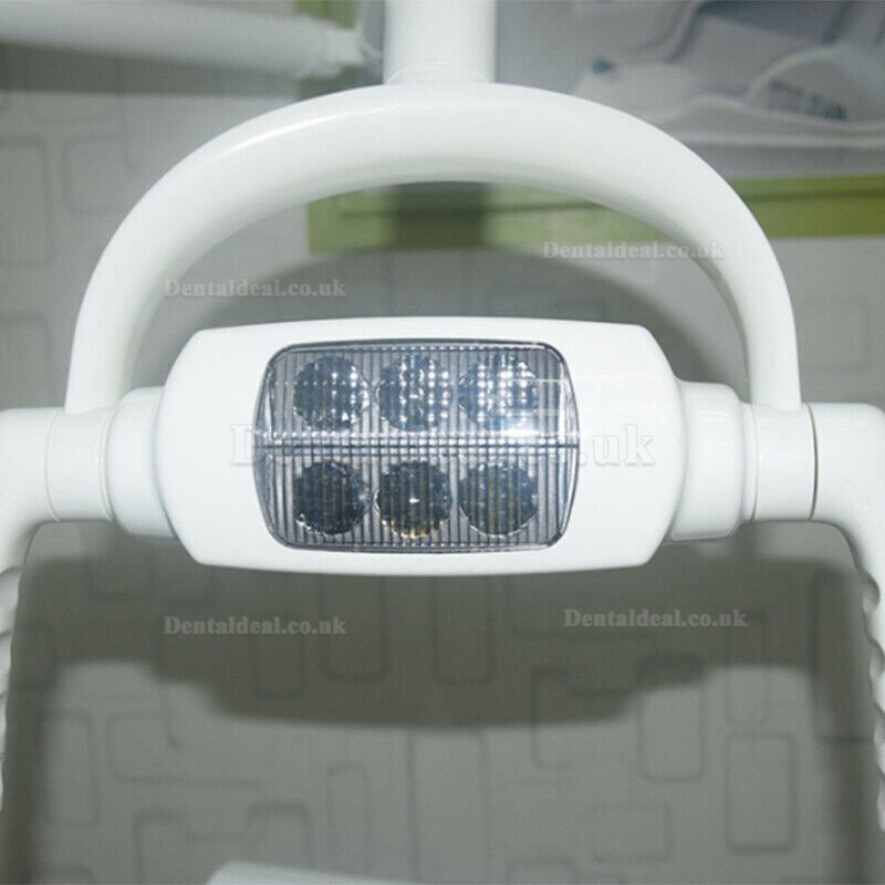 Ceiling-mounted Dental Light Oral LED Operating Lamp Exam Surgical Shadowless 6 LED Lens With Arm