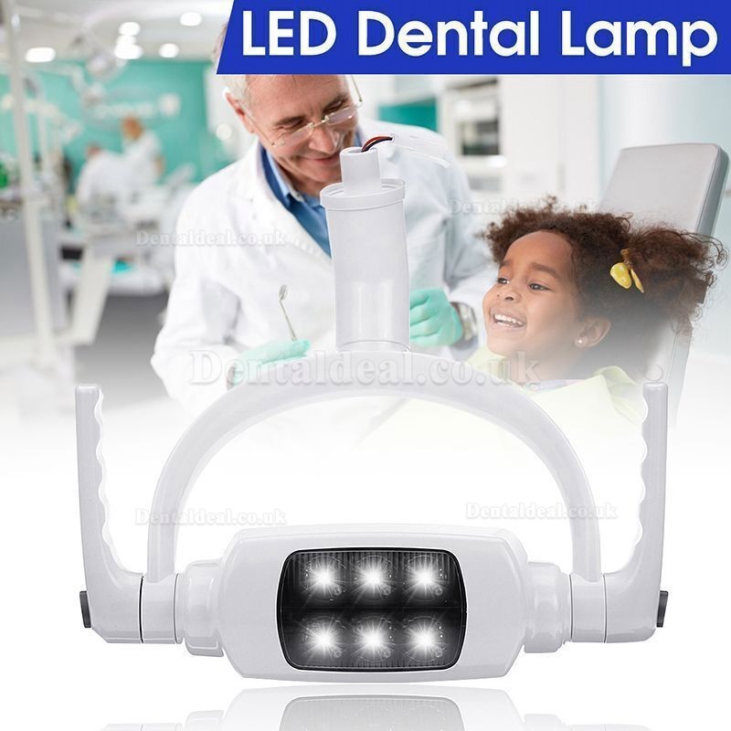 Ceiling-mounted Dental Light Oral LED Operating Lamp Exam Surgical Shadowless 6 LED Lens With Arm