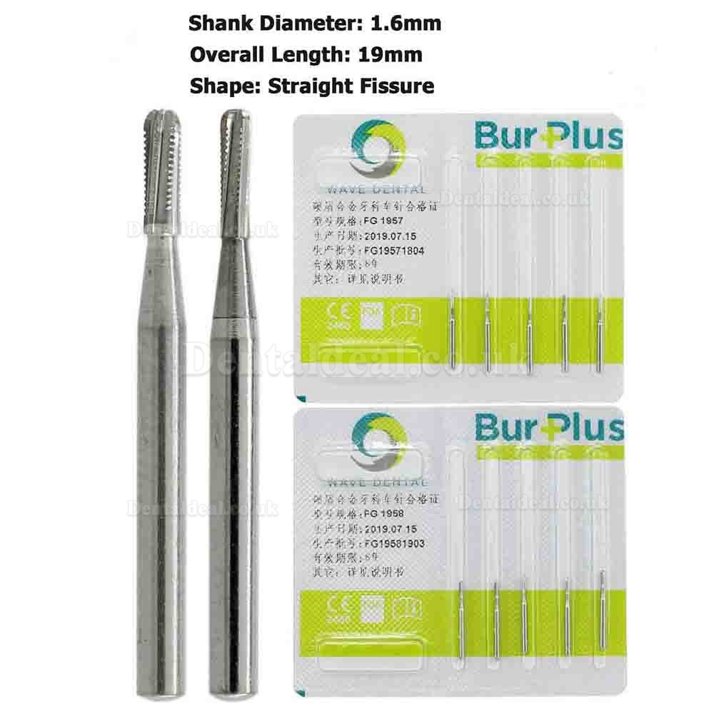 5Packs Wave Dental Carbide Bur Fits High Speed Handpiece Friction Grip 1557 1558 