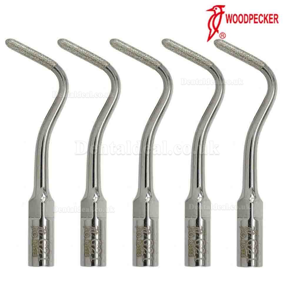 5Pcs Woodpecker Dental Scaler Tip G21 Diamond Coated Dentine Polish Fit EMS PIEZON