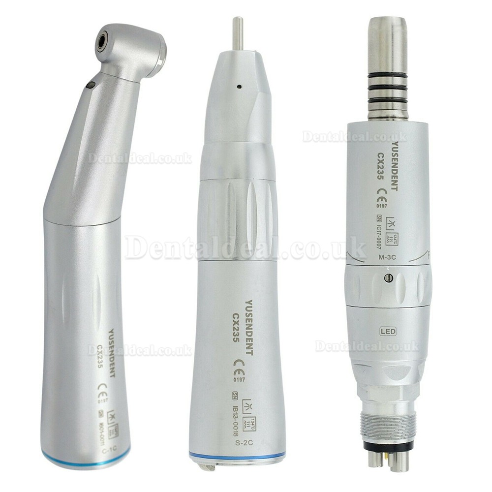 YUSENDENT CX235-1C Fiber Optic LED Low Speed Contra Angle Air Motor Handpiece Kit