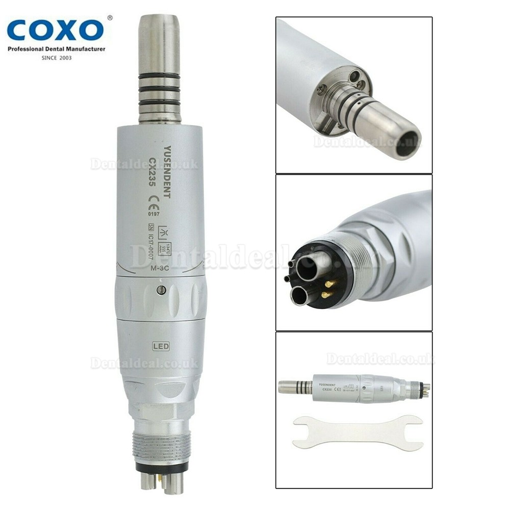 YUSENDENT COXO CX235-3C Dental LED Fiber Optic Air Motor Inner Water Handpiece 6 Hole Fit NSK